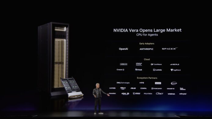 ALT:NVIDIA Vera 開幕大市場展示,展示大型伺服.