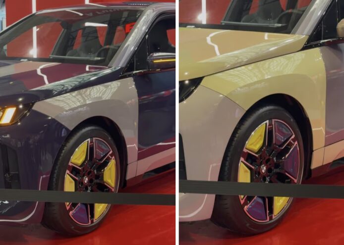Tesla Model S 電動車車身細節與輪圈設計.