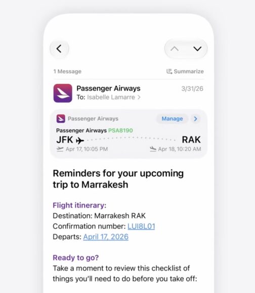JFK 航班提醒通知.