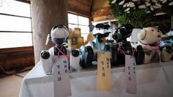 多款電子寵物狗展示,展現科技與可愛結合.