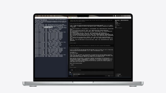 Mac 筆記本電腦顯示程式碼與開發環境.