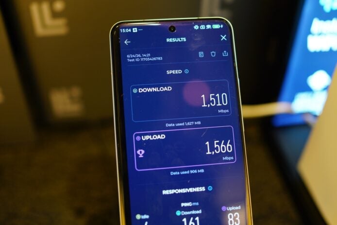 WiFi 7高速網絡速度測試結果.