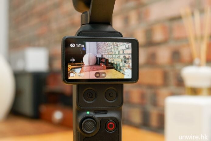 DJI Pocket 4P 手持穩定器拍攝畫面.