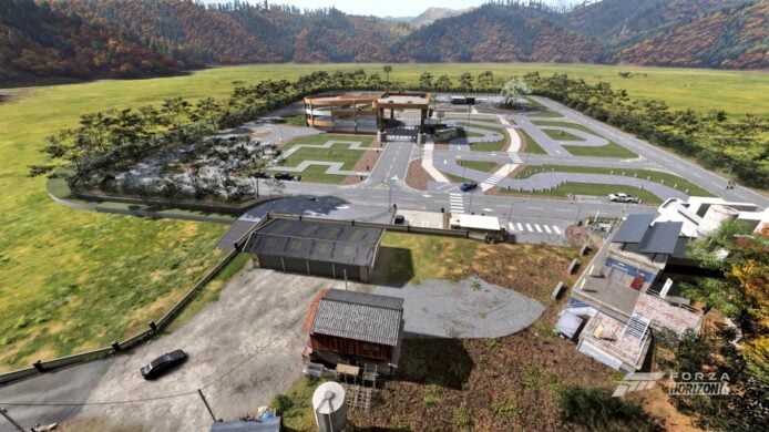 未來科技園區空拍圖,展示現代化建築與綠色.