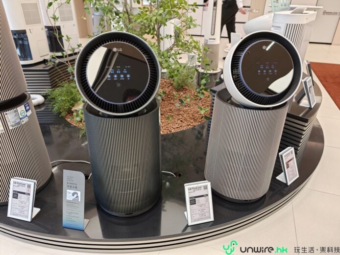 韓國首爾LG陳列室空氣淨化器展示.