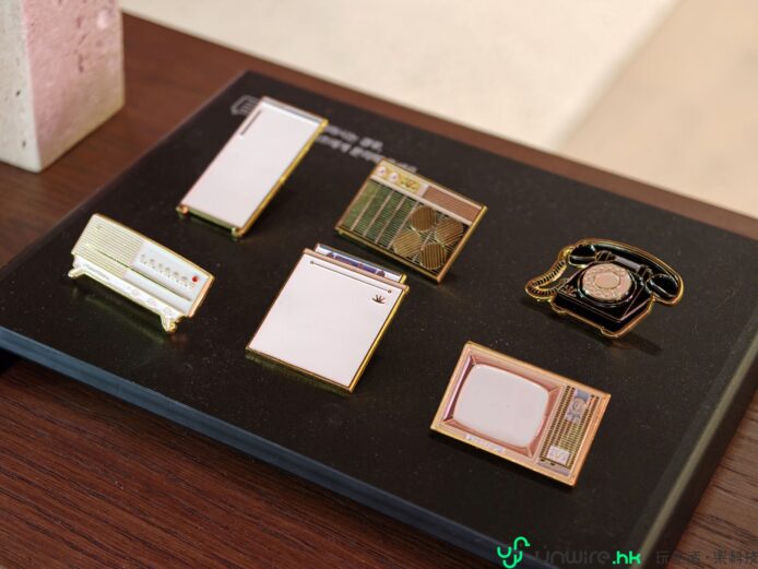 韓國LG陳列品展示，展示多款微型電子產品.