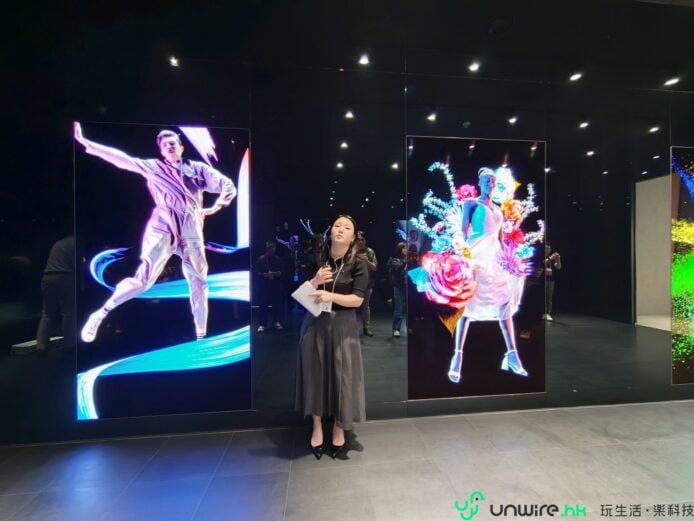 展示多彩動態影像的LG OLED電視屏幕.