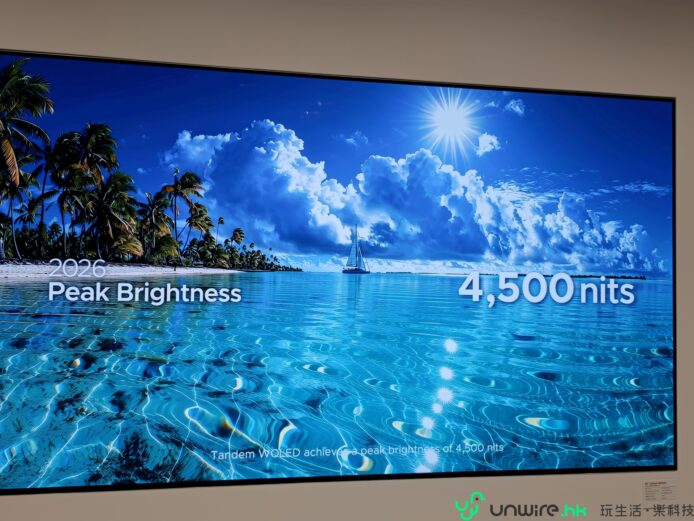 LG OLED電視顯示高亮度和色彩.