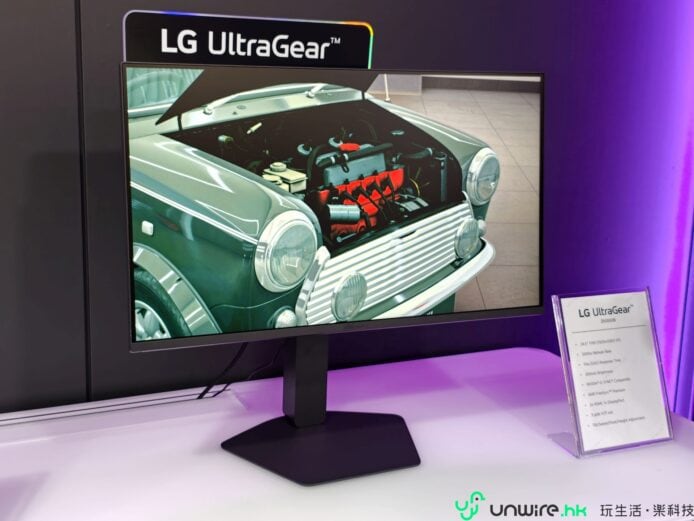 展示LG UltraGear電競顯示器的高清畫面.