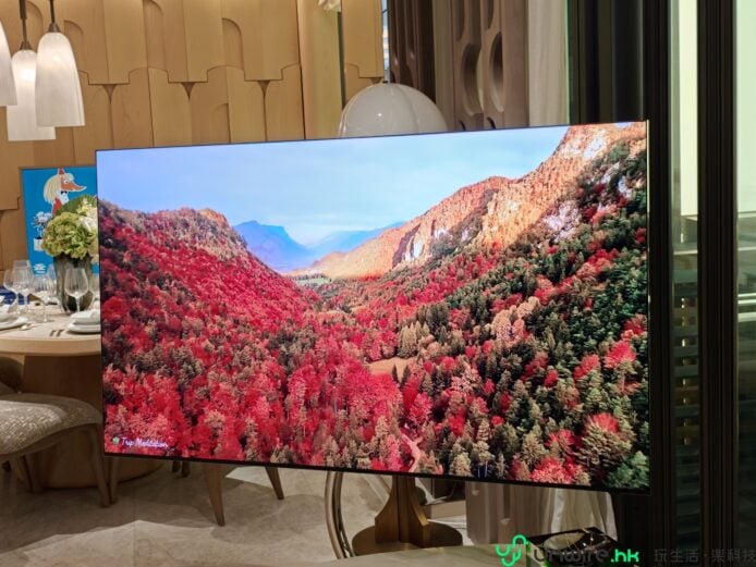 高畫質彩色山景電視展示.