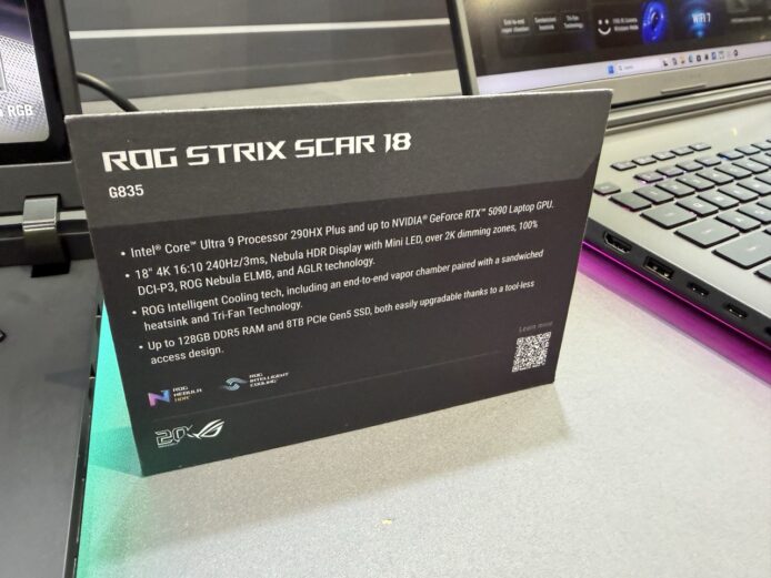 ROG STRIX SCAR 18 高性能遊戲筆記本.