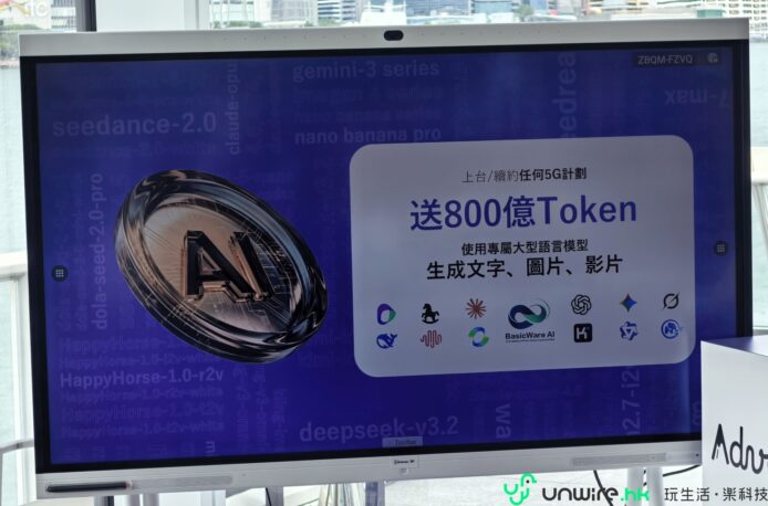 顯示送出800億Token的訊息.