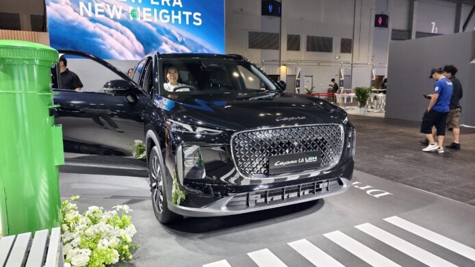奇瑞新能源SUV展示於車展現場.