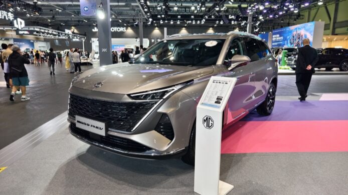 MG4 Urban 電動車在香港車展展出.