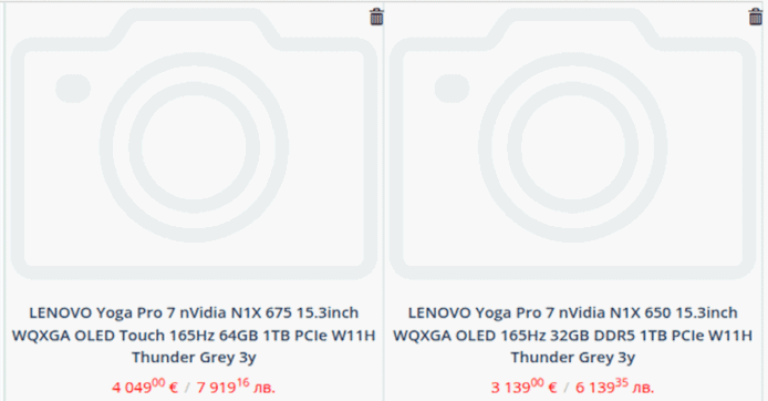 Lenovo Yoga Pro 7 7代筆記本電腦，搭載N1X 675處理器，15.3吋OLED螢幕，Thunder G.