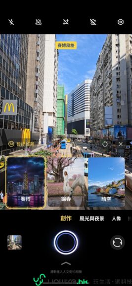 香港城市天際線與繁忙街道景觀.