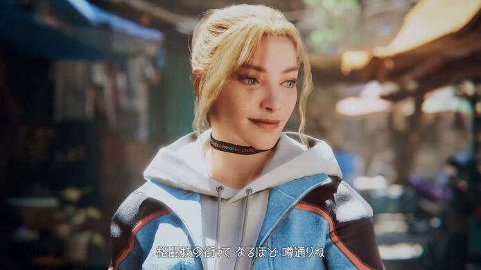 時尚女性穿著休閒外套在街上漫步.
