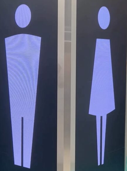 科技感男女廁標示,動態設計.