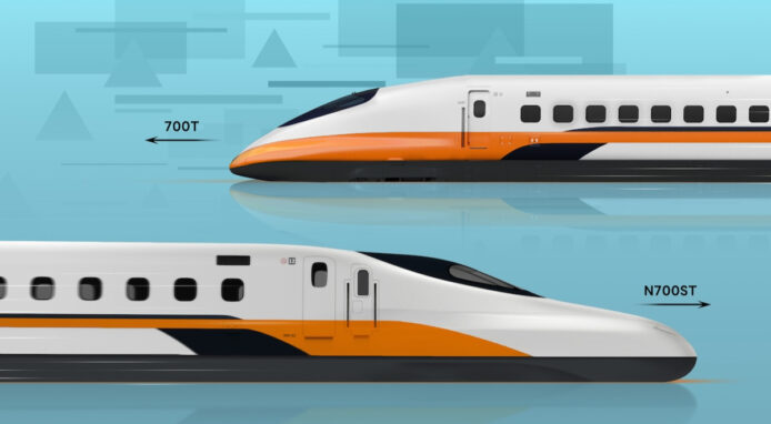 台灣高鐵新列車 N700ST 亮麗外觀.