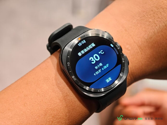 Samsung Watch Ultra2顯示溫度監測功能.