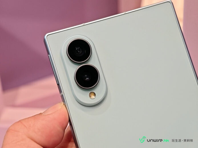 Samsung Z Fold8雙鏡頭相機特寫圖.