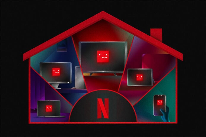 Netflix圖標在不同裝置上顯示.