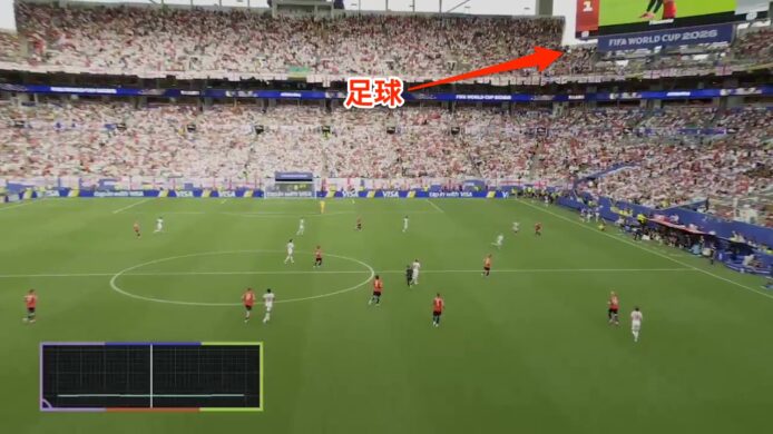 足球比賽現場，球員在場上競技.