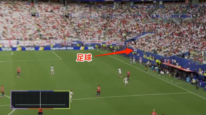 足球比賽現場，球員在場上競技.