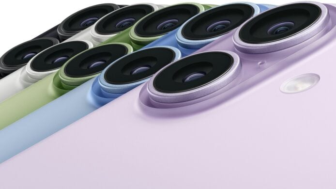 多彩新款iPhone手機相機模組特寫.