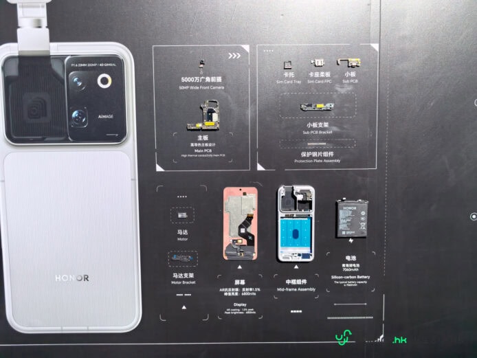Honor Robot Phone 內部零件展示.