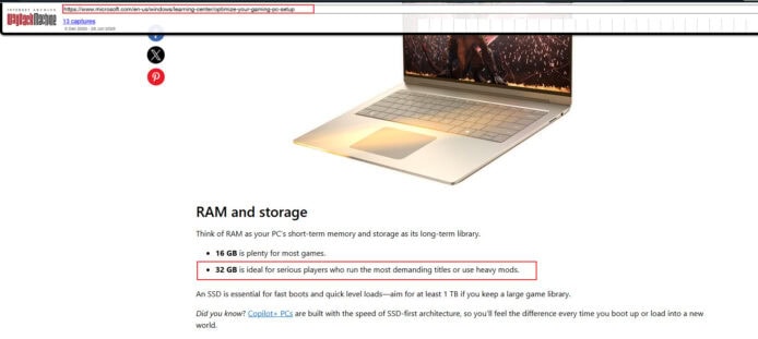 32GB RAM 適合高端遊戲玩家.