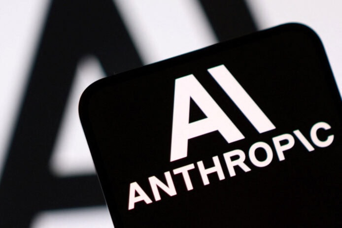 AI與Anthropic標誌的近拍圖像.