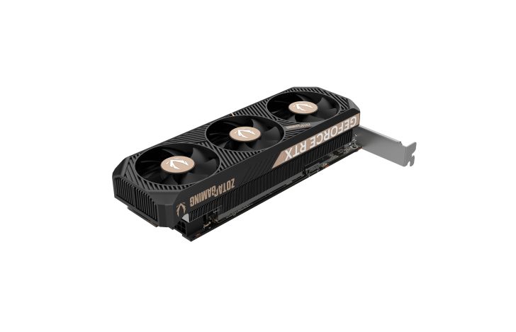 High-performance Zotac Gaming GeForce RTX graphics card with triple-fan cooling system.