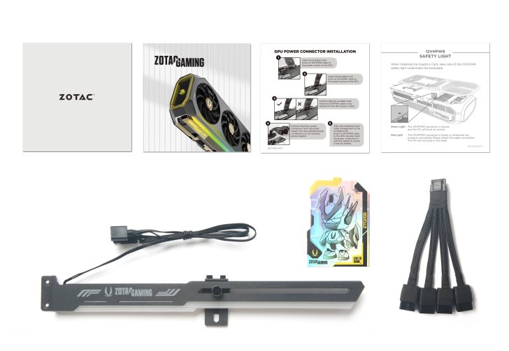 ZOTAC Gaming accessories and installation guide for GPU optimization and setup instructions.