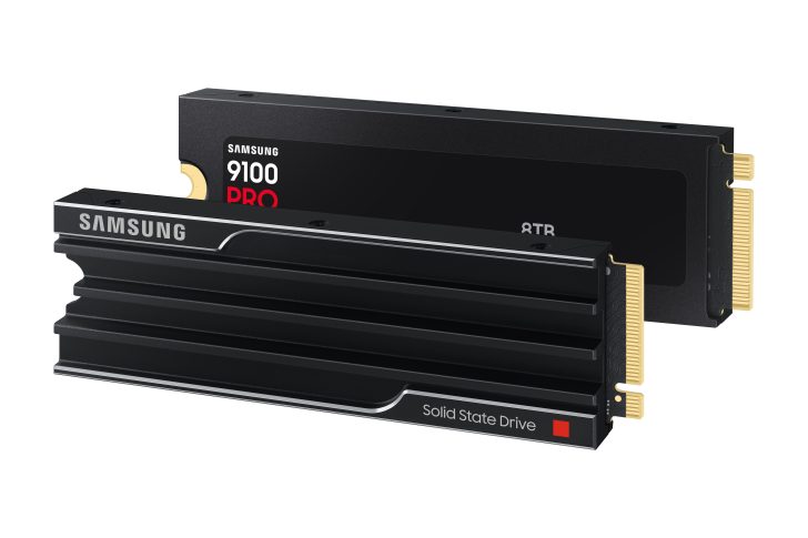 Samsung 9100 Pro SSD, 8TB storage, PCIe NVMe, black design, high-performance solid-state drive