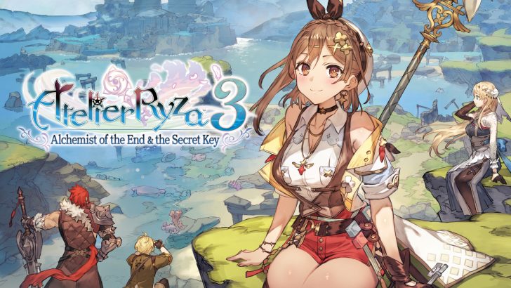 Atelier Ryza 3: Alchemist key art with characters in colorful fantasy landscape.