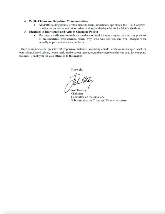 Letter discussing policy on public claims and identities of individuals.