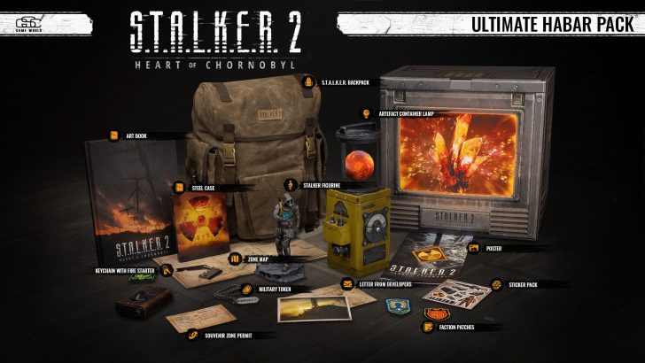 S.T.A.L.K.E.R. 2 Ultimate Habar Pack: Backpack, figurine, art book, patches, and more.