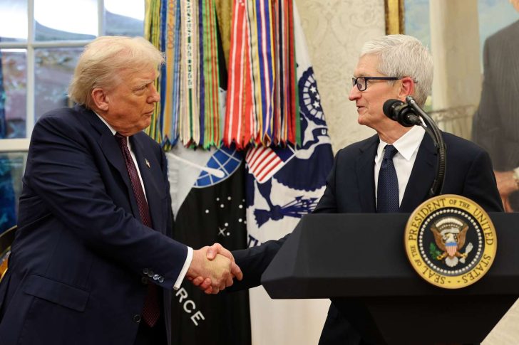 Tim Cook could be incentivized to make an iPhone in the U.S., according to President Trump