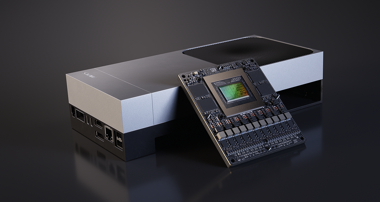 Graphics card and GPU showcased on a sleek, modern tech background.