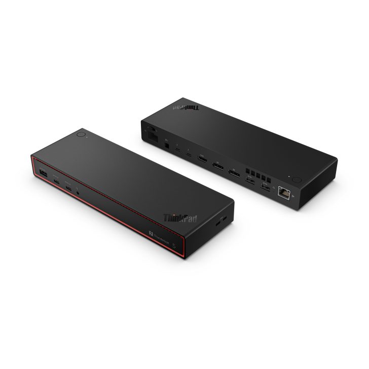 Lenovo ThinkPad docking station with Thunderbolt 3 ports.