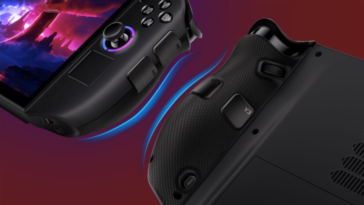 Handheld gaming console showing M3 and Y3 buttons.