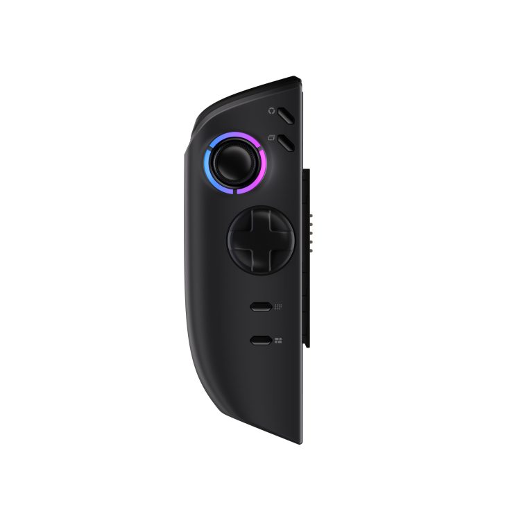 ASUS ROG Kunai 3 gamepad with colorful joystick.