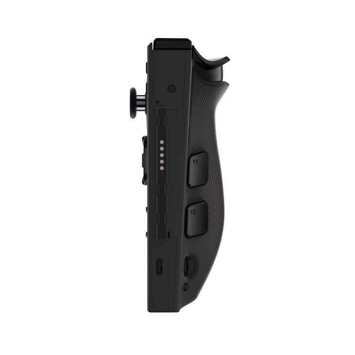 AYANEO Slide controller featuring buttons labeled Y1 and Y2, viewed from the side.