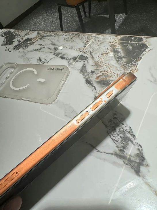 The Cosmic Orange paint job of an iPhone 17 Pro Max started coming off using wet wipes