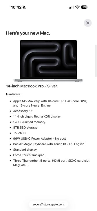One M5 Max MacBook Pro owner saved almost $3,000 by purchasing earlier