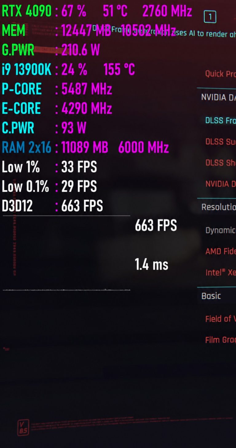 Temperature monitoring software shows an Intel Core i9-13900K reaching 155°C