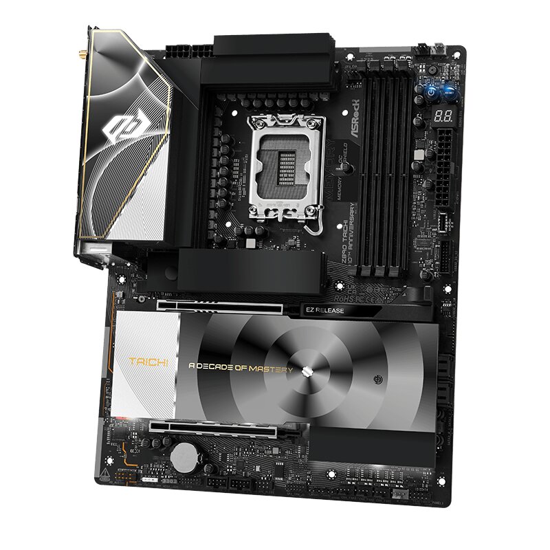 The ASRock Z790 Taichi Lite motherboard featuring an Intel LGA 1700 socket and the message 'A Decade of Mastery.'