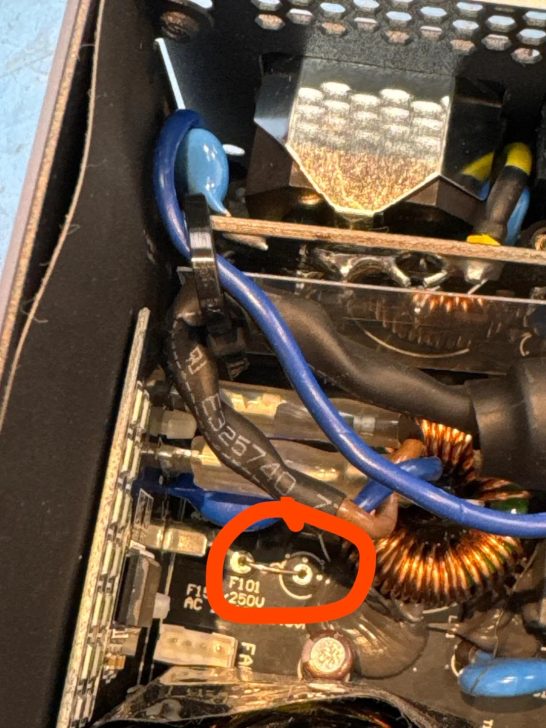 An ASUS ROG Strix PSU bypassed safety protocols when returning from RMA, causing a potential fire hazard